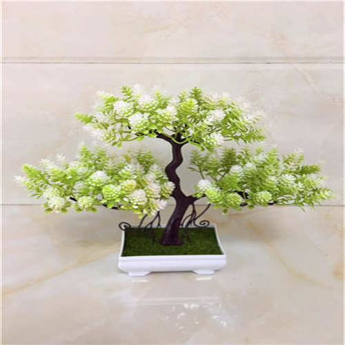 Podium Plastic Decorative Flowers White