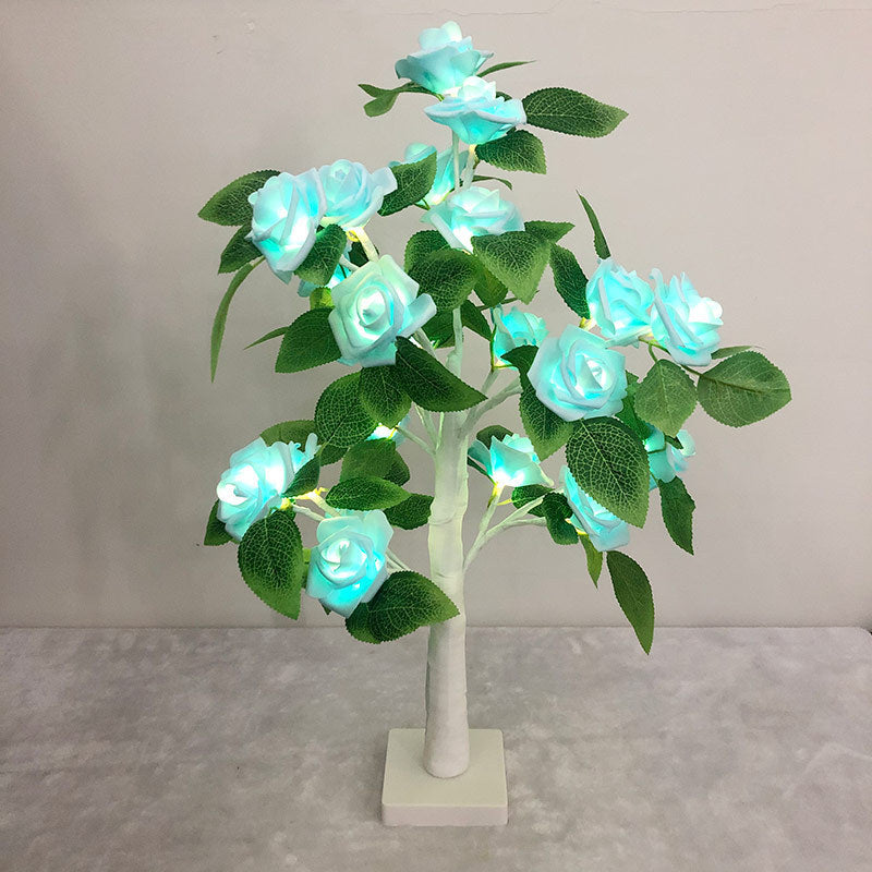Rose Led Flower Tree Lamp Blue