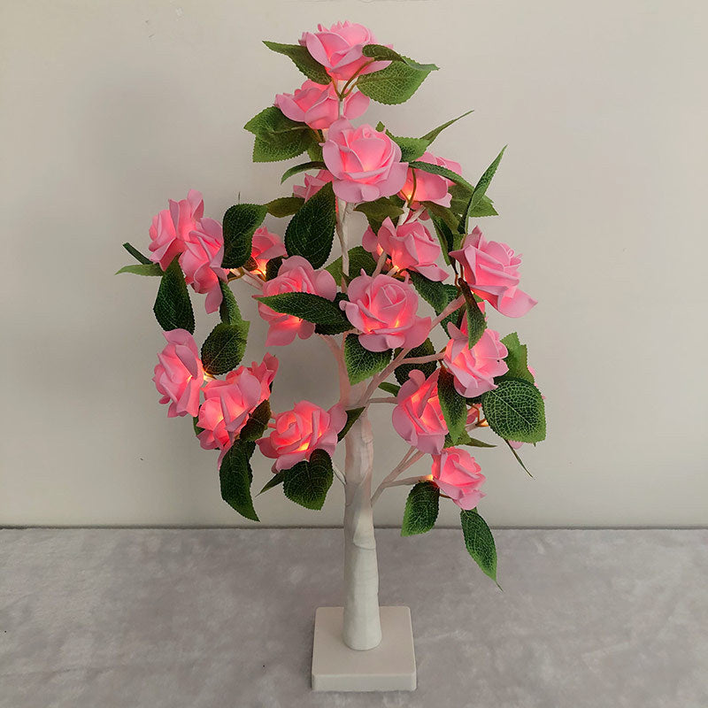 Rose Led Flower Tree Lamp Pink