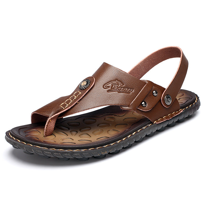 All-match Beach Sandals And Slippers For Men Khaki