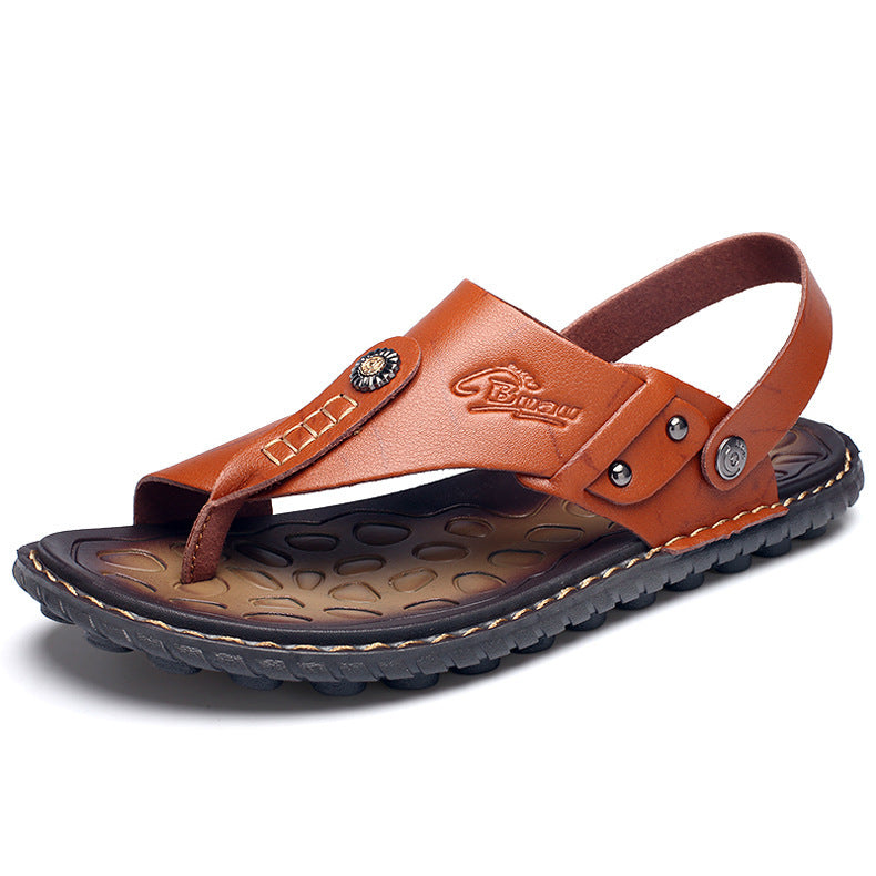 All-match Beach Sandals And Slippers For Men Brown
