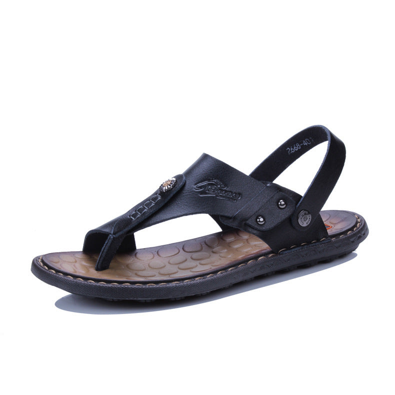 All-match Beach Sandals And Slippers For Men Black