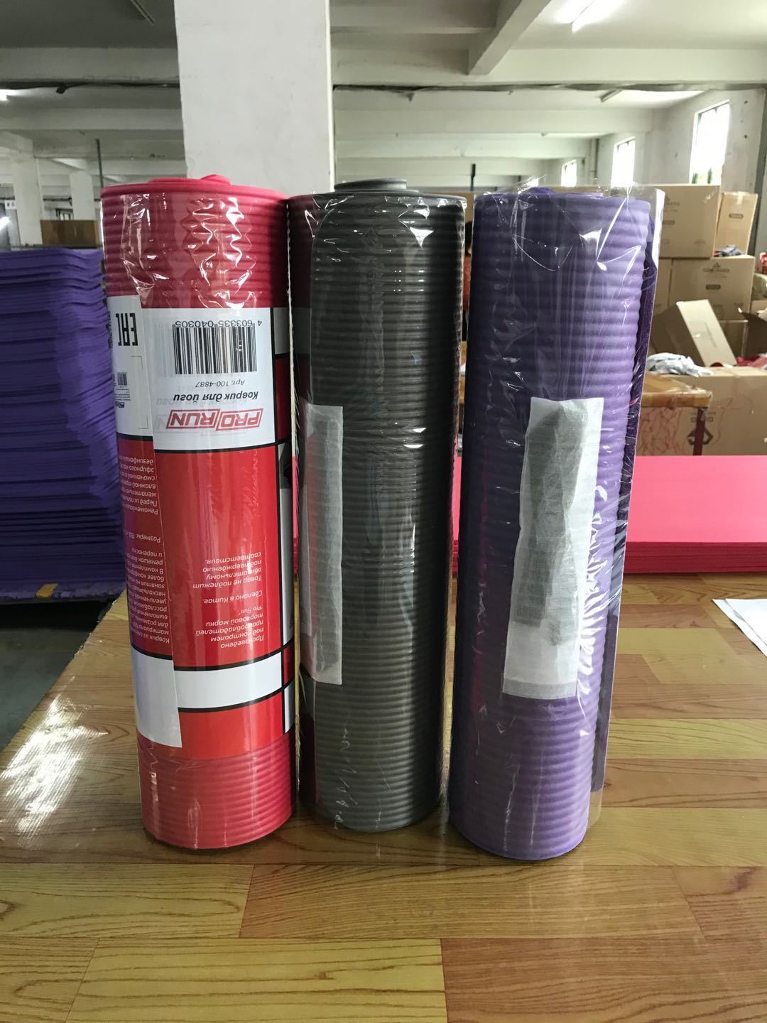 Yoga Mat NBR Yoga Mat Striped Yoga Mat Red