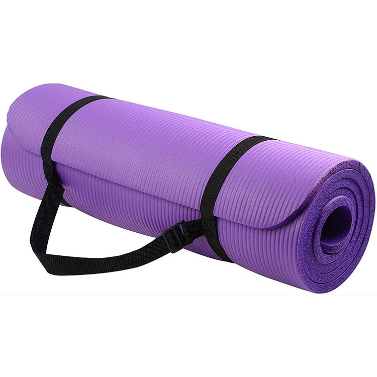 Yoga Mat NBR Yoga Mat Striped Yoga Mat Purple