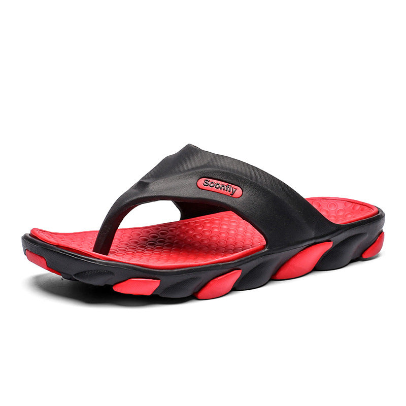 Outdoor Non-Slip Sandals And Slippers Casual Men Black red