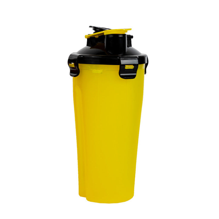 Squeeze Type Puppy Cat Portable Travel Feed Bowl Drinking Water Jug Cup Dispenser Yellow