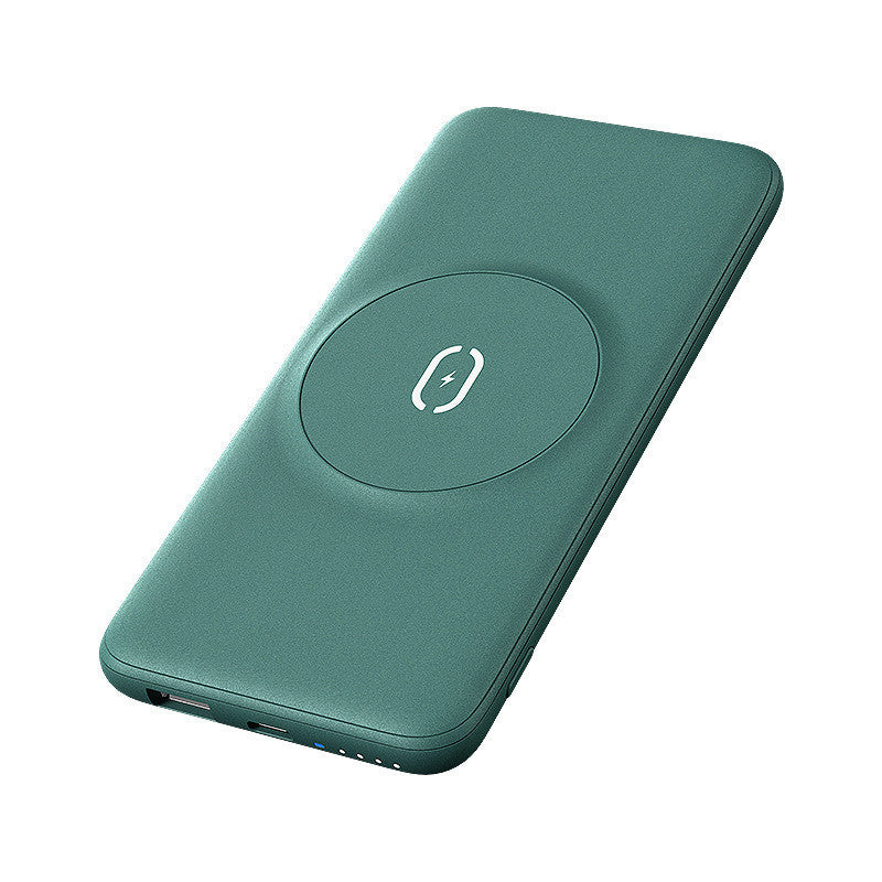 Magnetic 15W Wireless Charging Power Bank Green