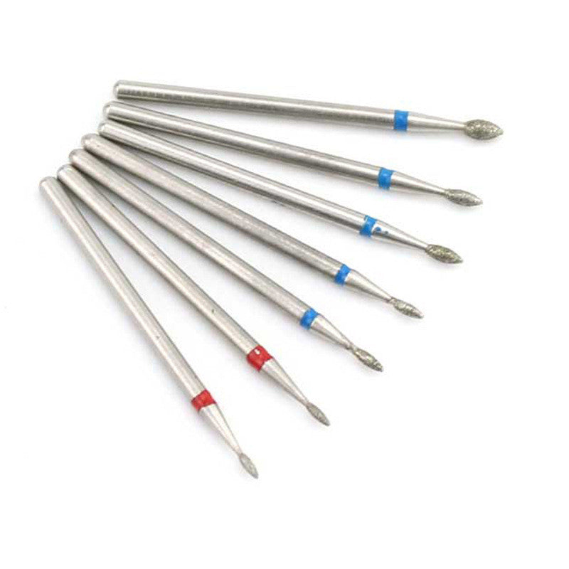 Nail Art Silver Grinding Head Tungsten Steel 7 Sets Diamond Grinding Head Nail Carving Polishing Head Nail Tools G Silver nail polisher