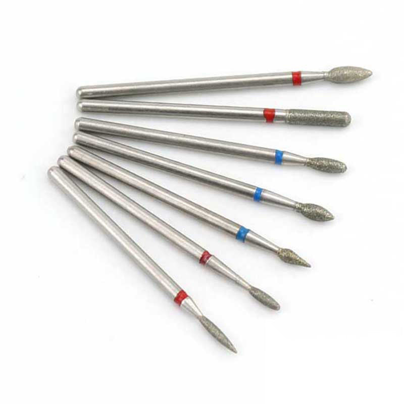 Nail Art Silver Grinding Head Tungsten Steel 7 Sets Diamond Grinding Head Nail Carving Polishing Head Nail Tools H Silver nail polisher