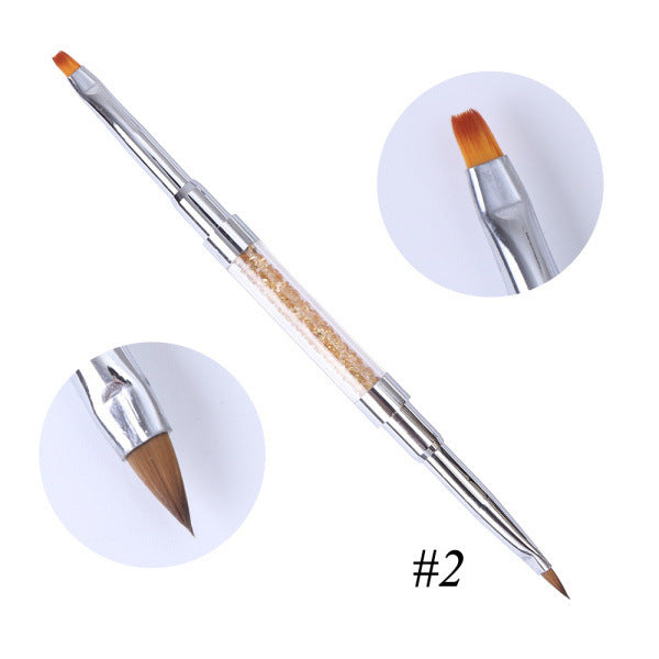 Nail Tools Alex Color Stick Drawing Flower Pen Dual Pen Diamond Inlaid Nail Pattern Yellow