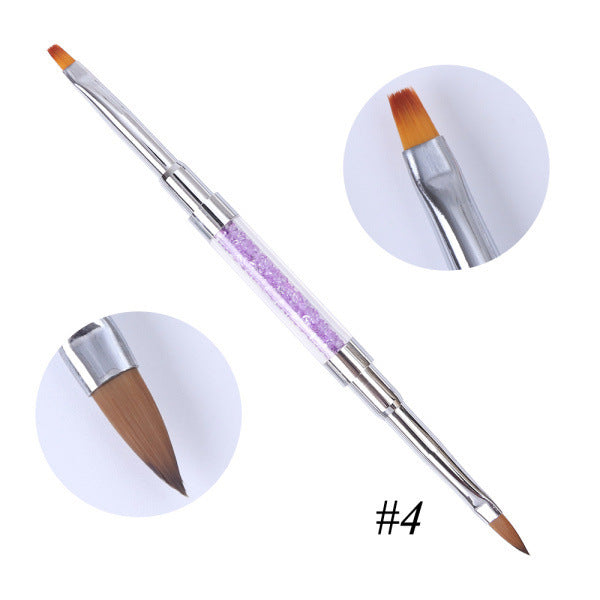 Nail Tools Alex Color Stick Drawing Flower Pen Dual Pen Diamond Inlaid Nail Pattern Purple
