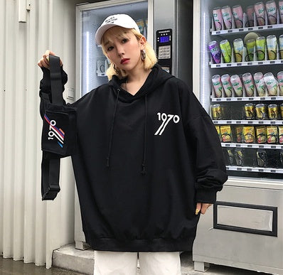 Printed sweaters, small bags, long sleeves for men and women black