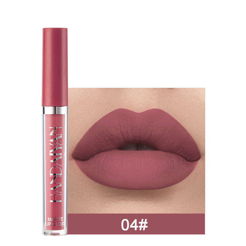 Matte Non-stick Cup Lip Gloss, Non-fading Matte Liquid Lipstick 4style 2.5ML