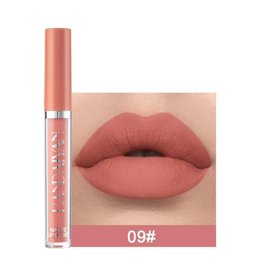 Matte Non-stick Cup Lip Gloss, Non-fading Matte Liquid Lipstick 9style 2.5ML