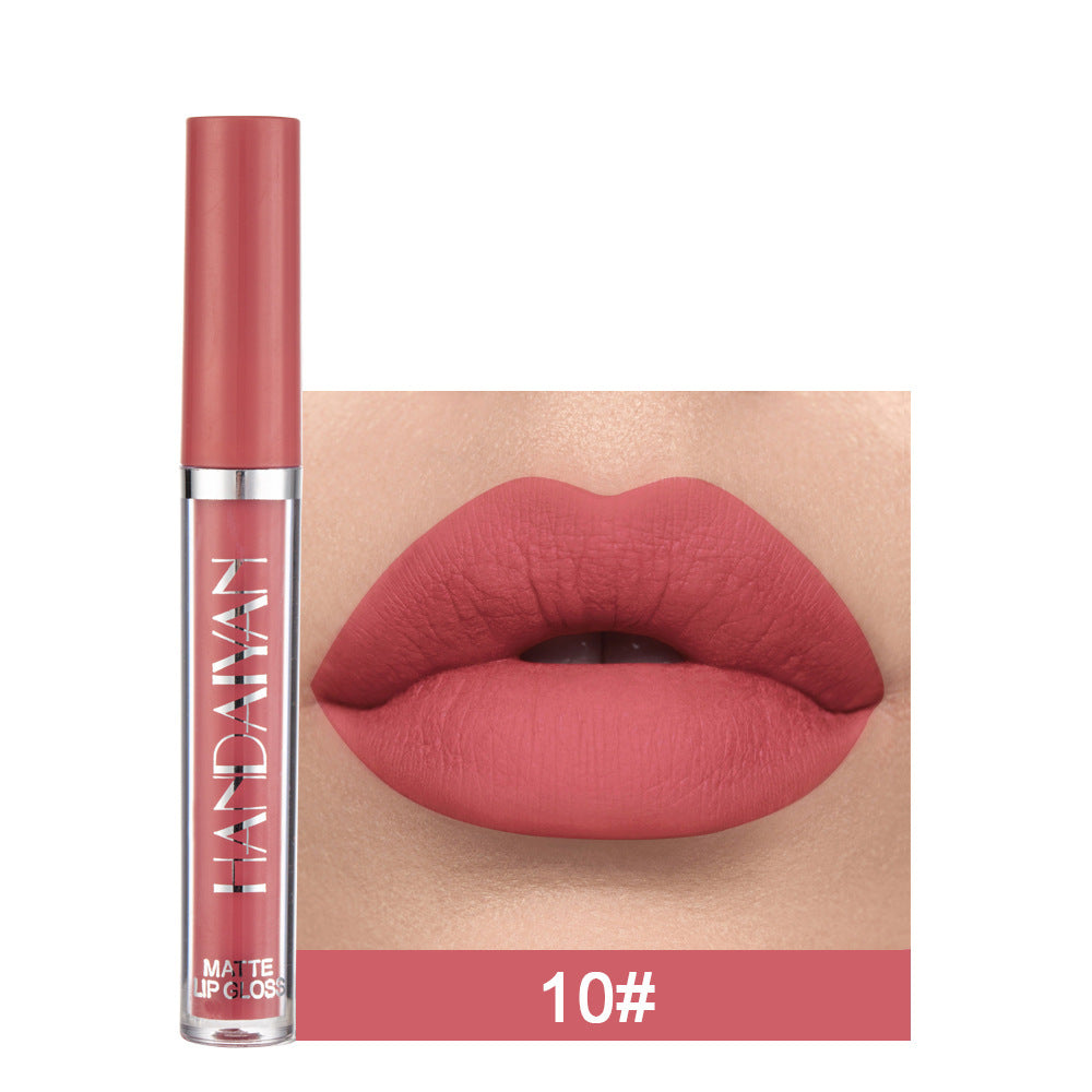 Matte Non-stick Cup Lip Gloss, Non-fading Matte Liquid Lipstick 10style 2.5ML