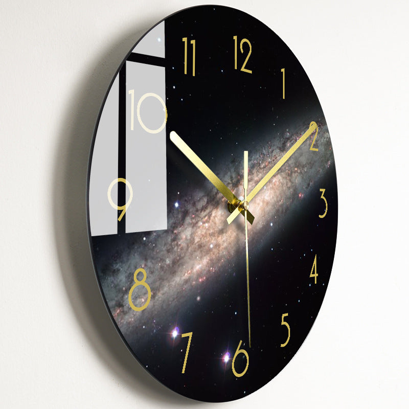 Luxury Silent Wall Clock Living Room Glass Clocks Wall 3style