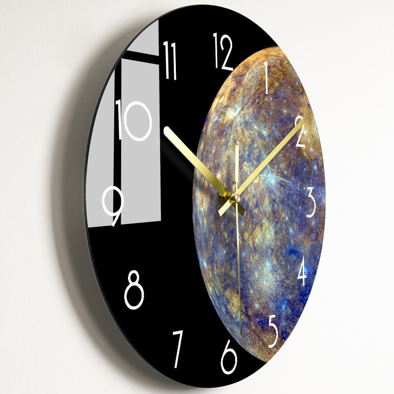 Luxury Silent Wall Clock Living Room Glass Clocks Wall 17Style
