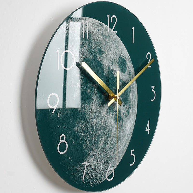 Luxury Silent Wall Clock Living Room Glass Clocks Wall 4style