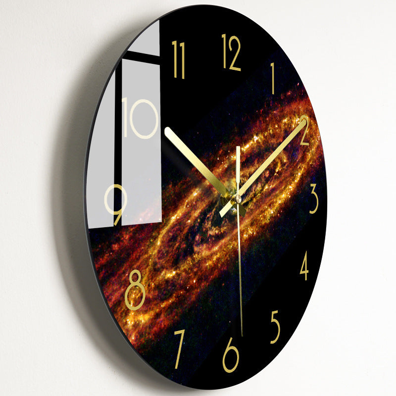 Luxury Silent Wall Clock Living Room Glass Clocks Wall 1style