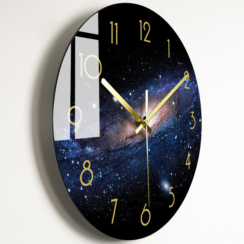 Luxury Silent Wall Clock Living Room Glass Clocks Wall 8style