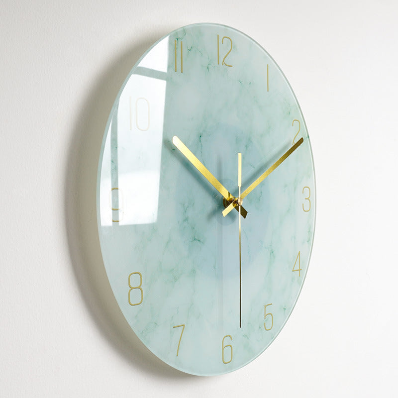 Luxury Silent Wall Clock Living Room Glass Clocks Wall 10style