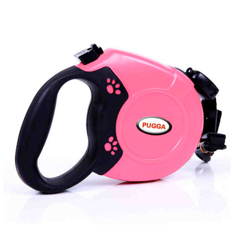Pet Retractable Dog Leash Leash For Medium And Large Dogs Pink