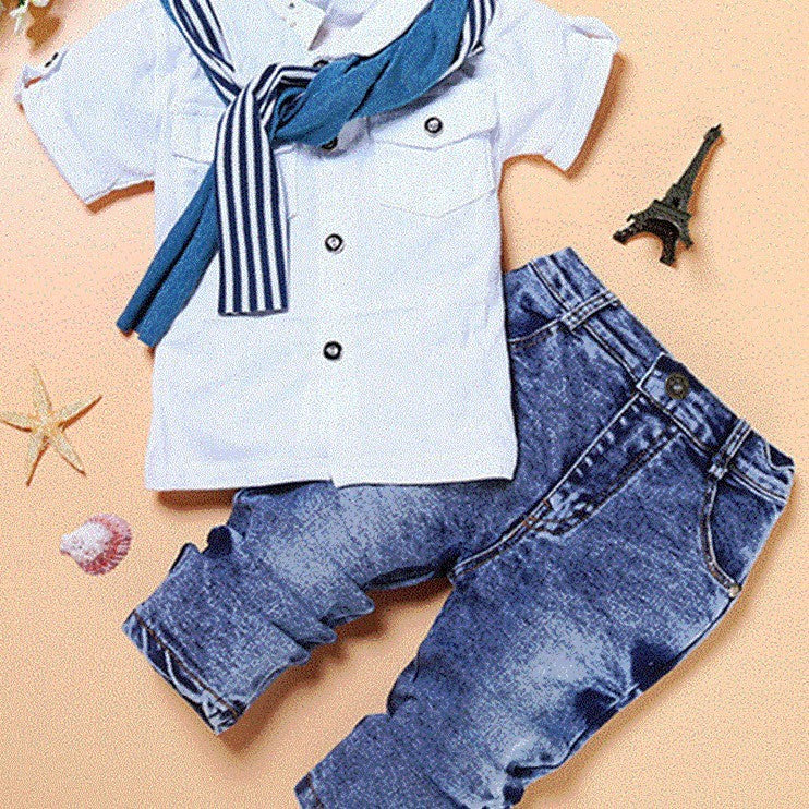 Boys Clothing Sets Baby Clothes Suit White