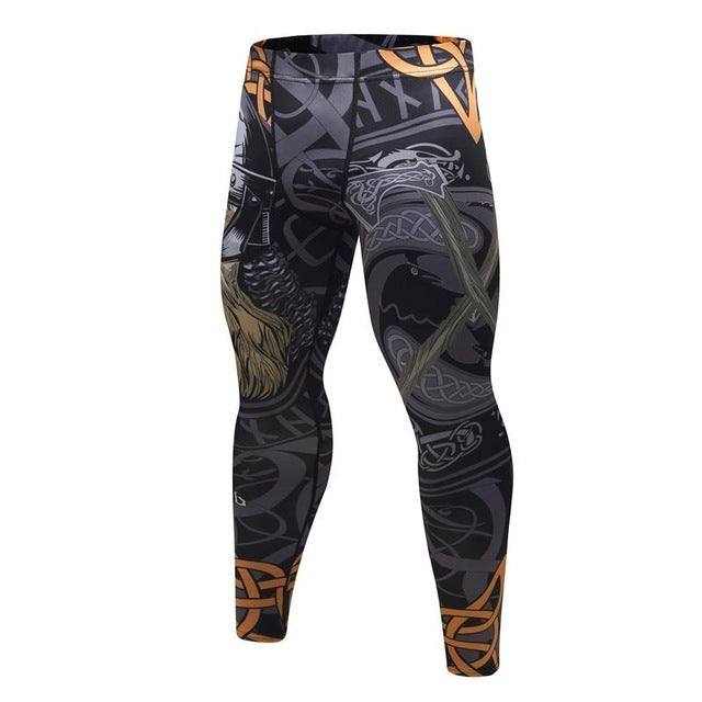 Mens Tracksuit Set D Animal Compression T-Shirt Pants Skin G