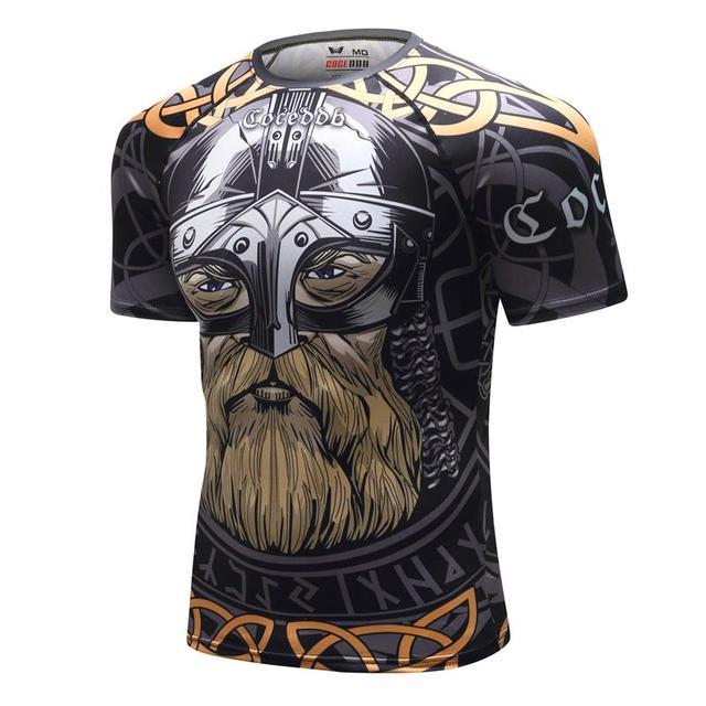 Mens Tracksuit Set D Animal Compression T-Shirt Pants Skin F