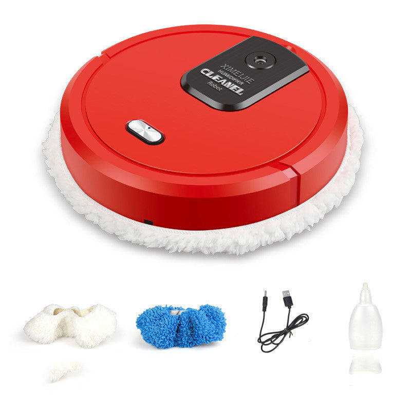 Automatic Spray Sweeping And Mopping Robot Red