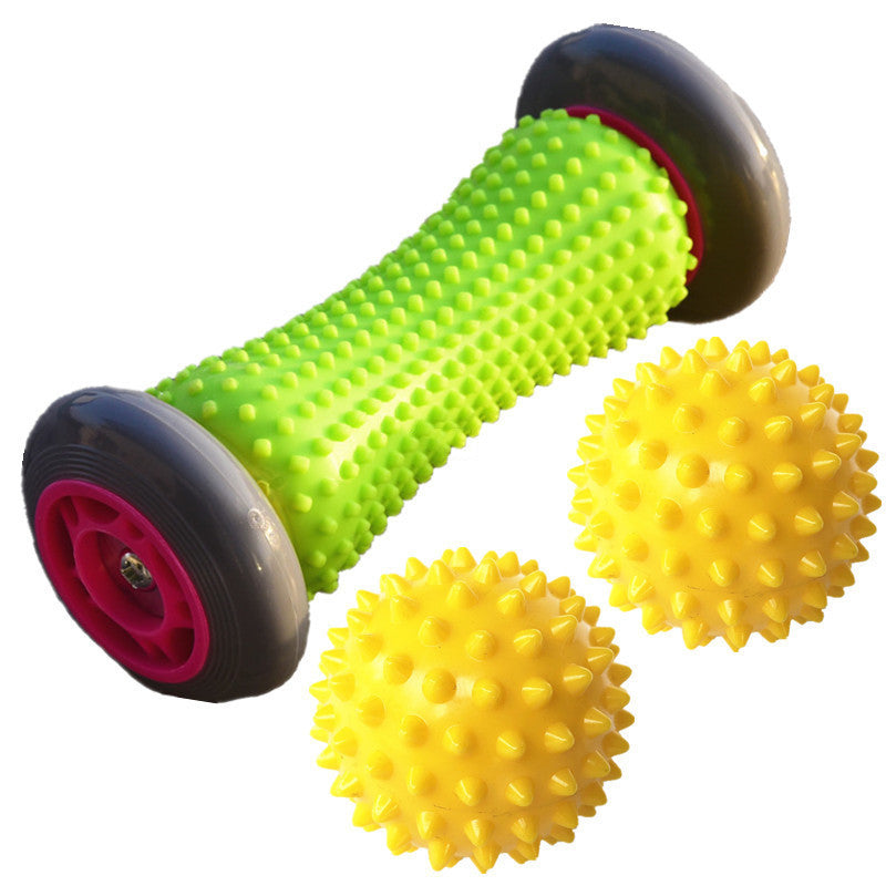 Foot Massage Three-Piece Muscle Relaxation Siamese Fascia Ball Yellow