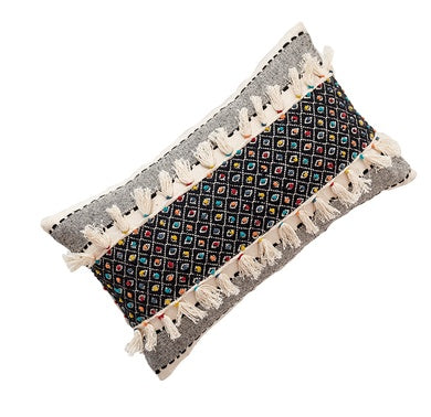 Bohemian Hand-woven Cotton Pillow B