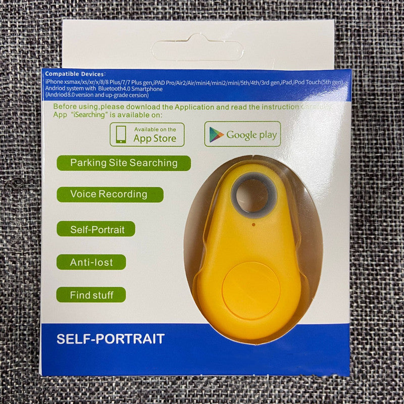 Water Drop Bluetooth-compatible Anti Lost Object Finder Yellow