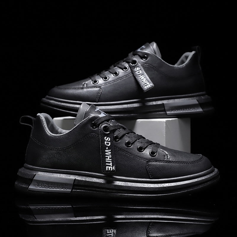 Korean Style Trendy Men'S Casual Running Sneakers Black