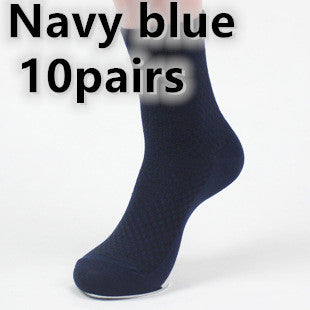Socks men's new bamboo fiber men's socks Navy Blue 10pairs