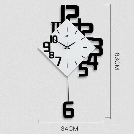 Personalized Digital Clock Fashion Wall Clock Wooden Creative Decorative Wall Watch Black