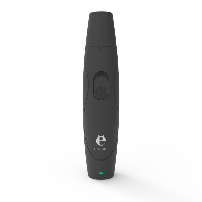Safe Charging Low Noise Pet Electric Nail Polisher Black USB