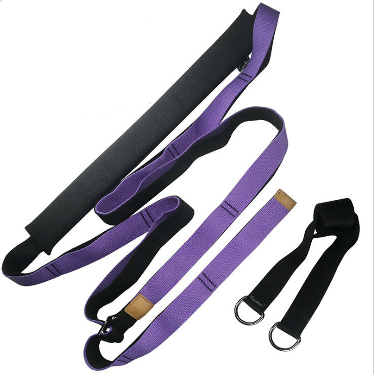 Yoga Strap Exercise Gym Belt Purple 3.8 cm