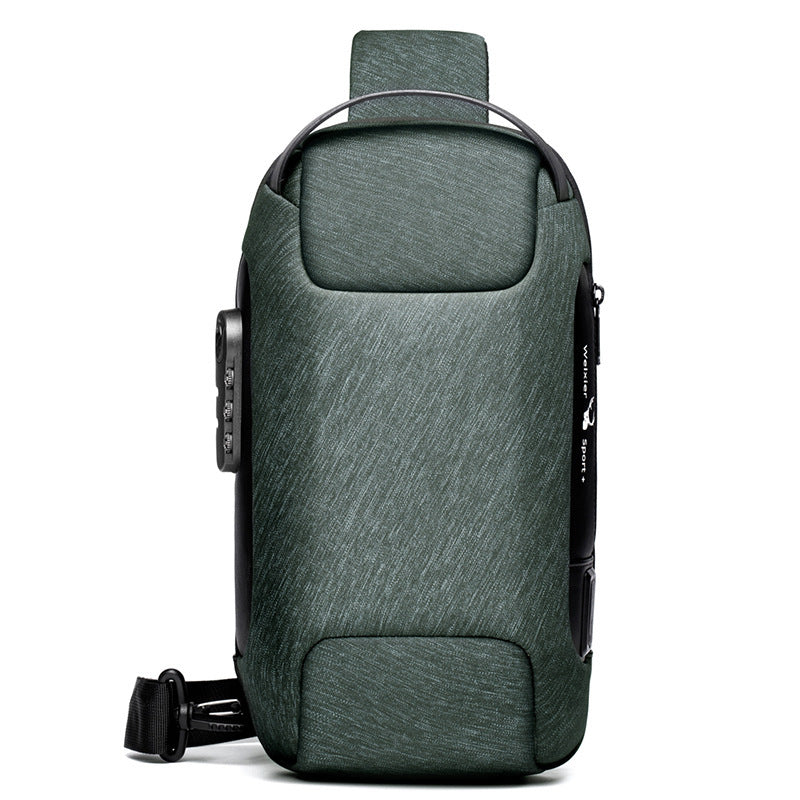 Men Chest Bag Messenger Bag Anti-theft Shoulder Bags Chest Bag Pack For Male Army Green