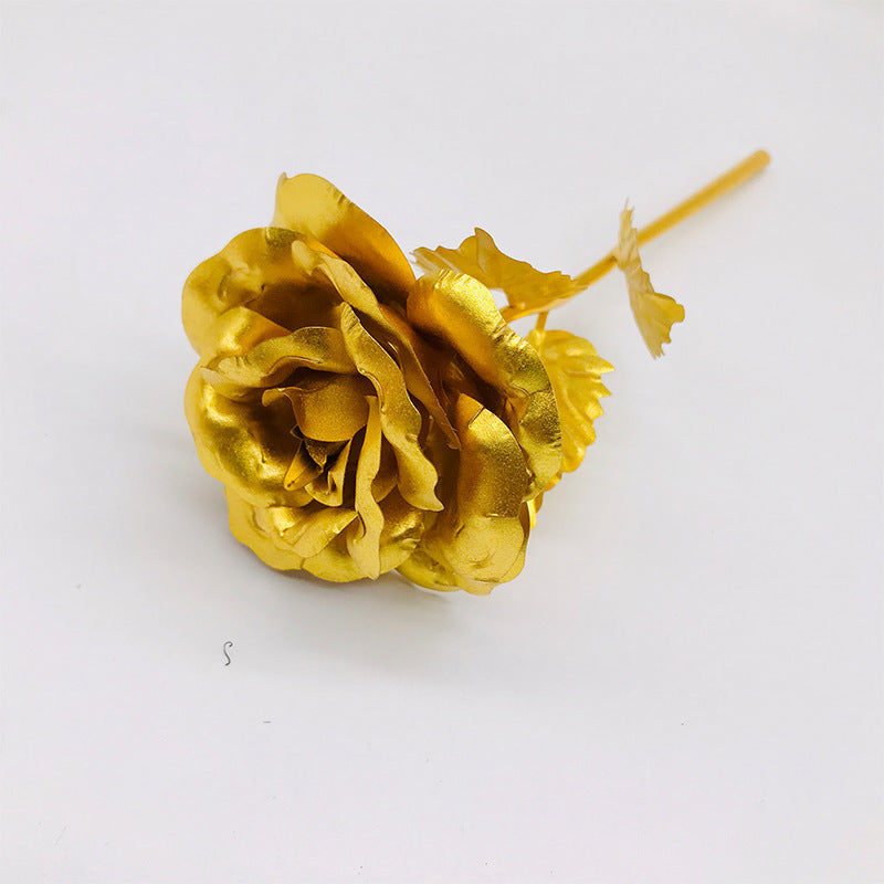 24K Luminous Color Gold Rose Flower Set Gold naked flower