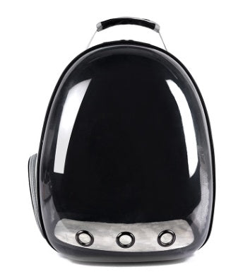 Portable Pet Puppy Backpack Carrier Bubble, New Space Capsule Design 360 Degree Sightseeing Rabbit Rucksack Handbag Black