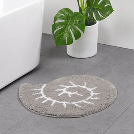 Cartoon bathroom mat Grey snail