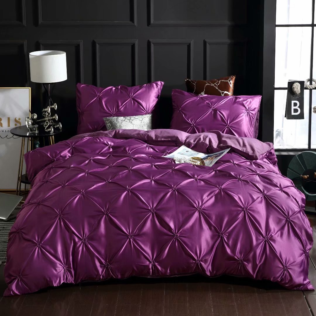 3 sets of double imitation silk Purple