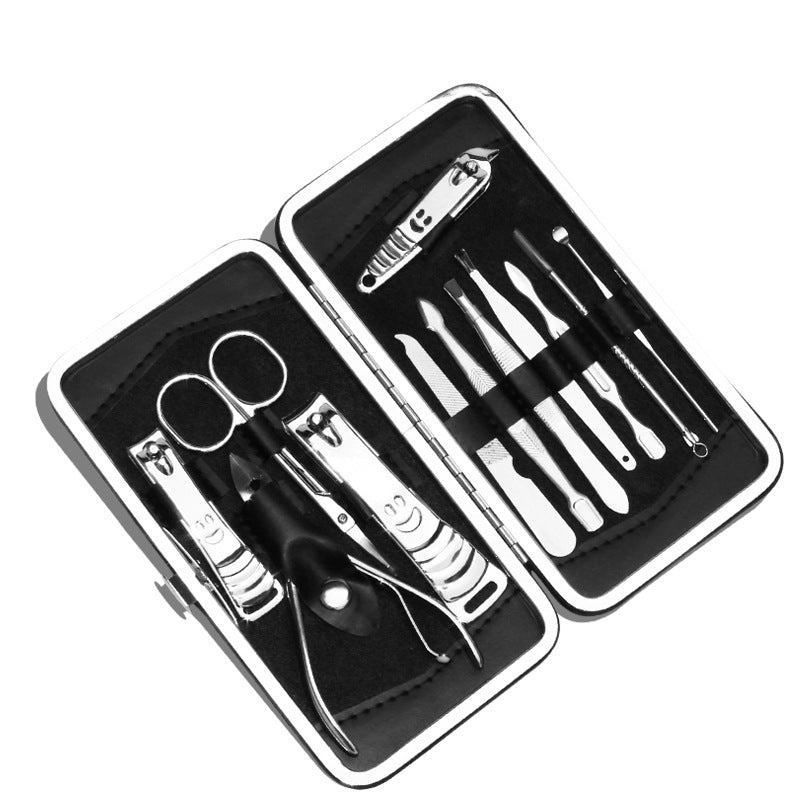 Stainless steel bright nail clippers set Silver