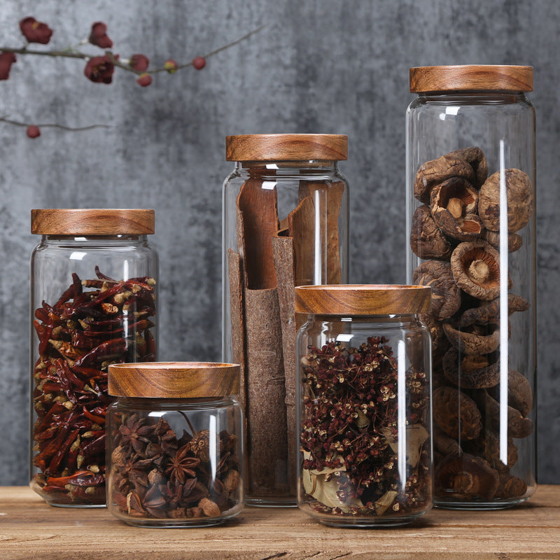 Glass Storage Bottles 5pcs set