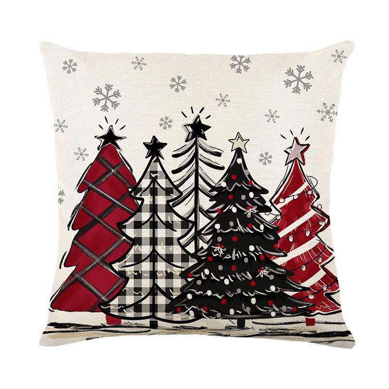 Christmas Cushion Cover Pillowcase Merry Christmas Decor For Home 2024 Xmas Ornament Happy NewYear Gift JYM493 1 45x45cm Pillowcase