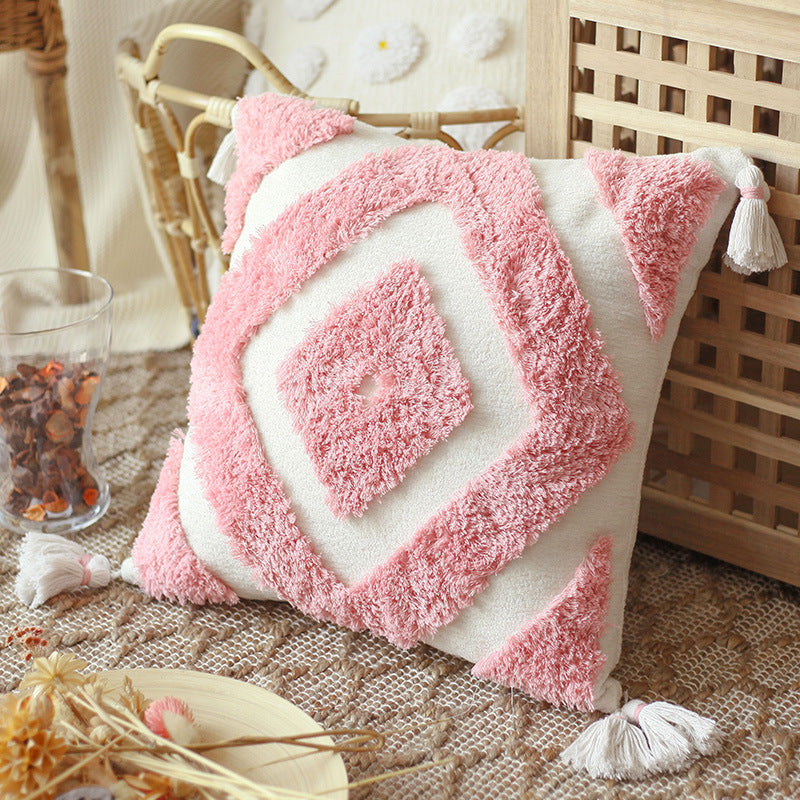Nordic Pillow Ins Style Moroccan Bohemian Pillow Pink