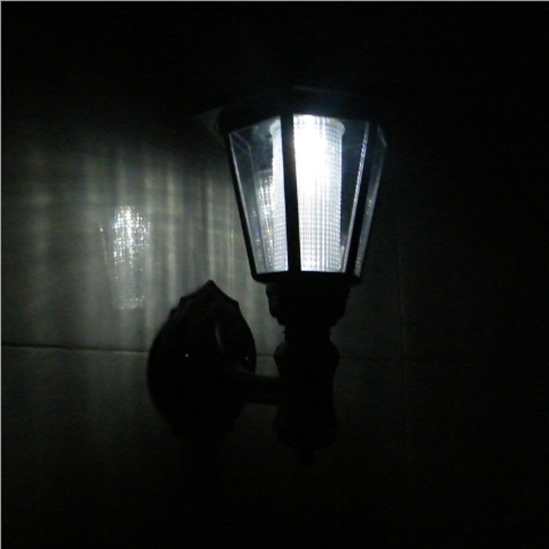 Outdoor solar hexagonal wall light, wall light, garden light White Wall hanging