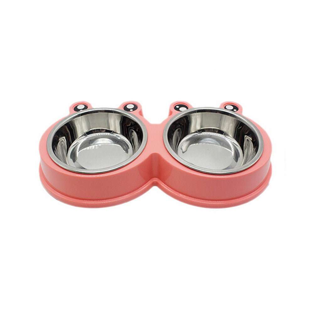 Food Bowl Pet Food Container Pink Q1pc