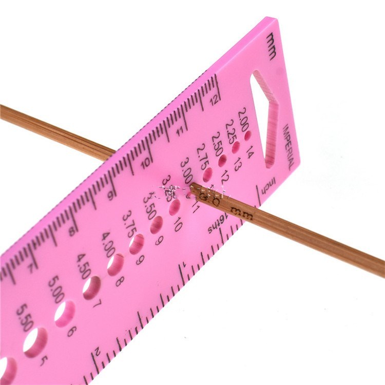 Wool Knitting Tools, Rulers, Needle Stylus, Sweater Knitting Aid Pink